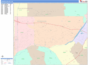 Jurupa Valley Wall Map Color Cast Style